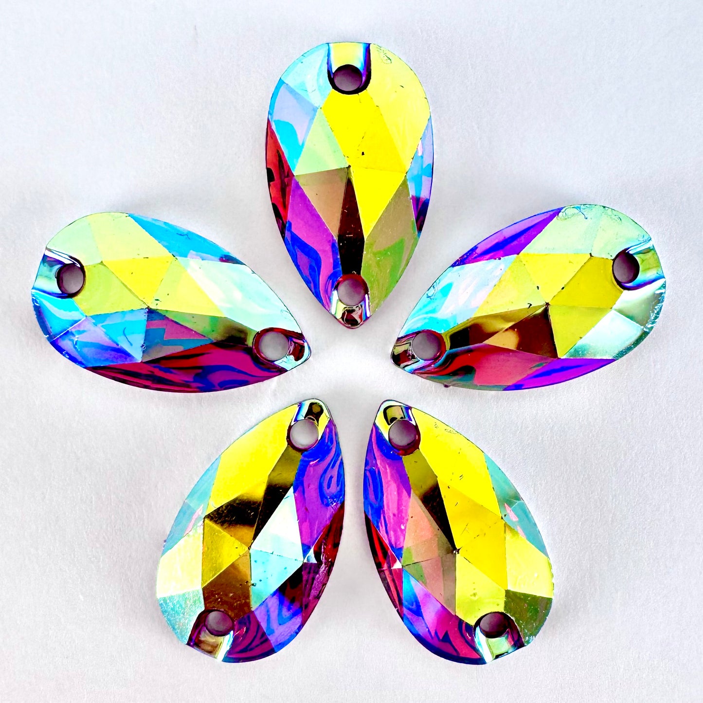 Light Siam AB Acrylic Teardrop