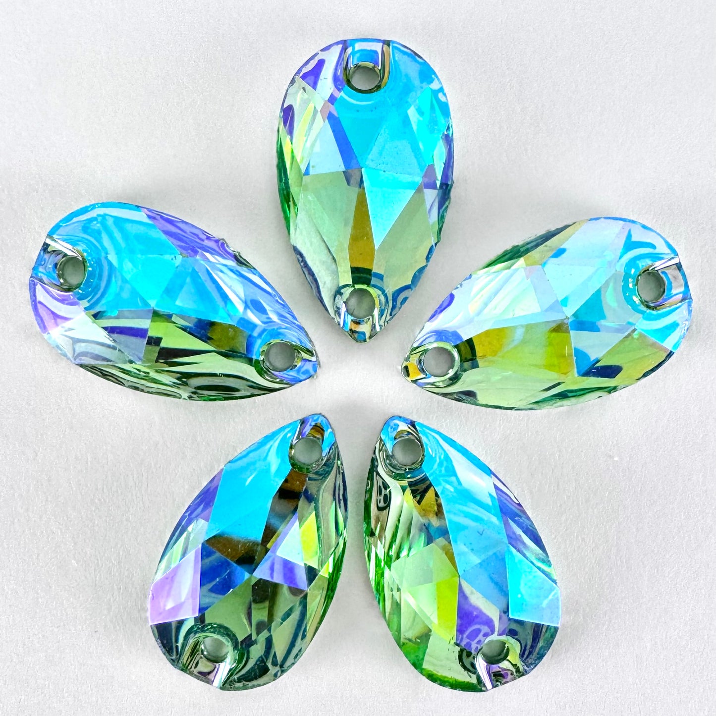 Peridot AB Acrylic Teardrop