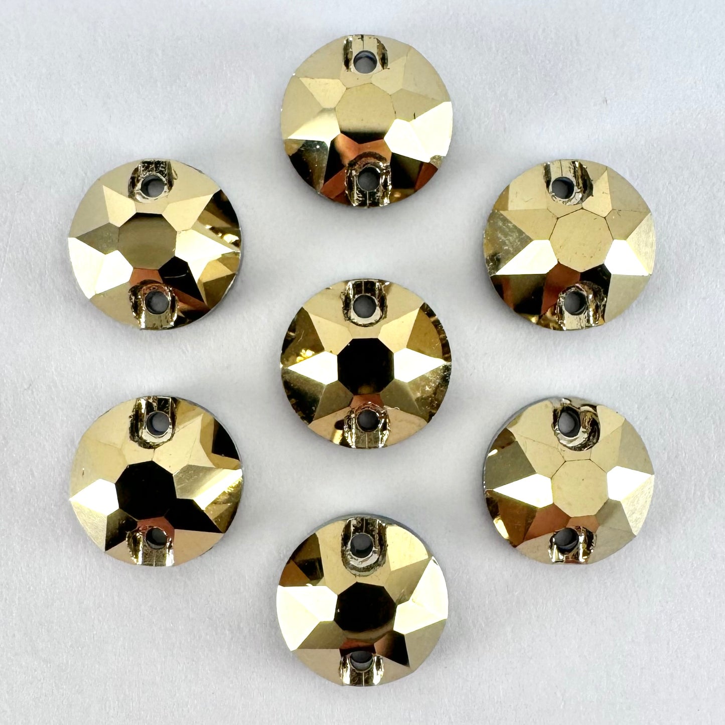 Mine Gold Glass Rivoli (3288 facet)
