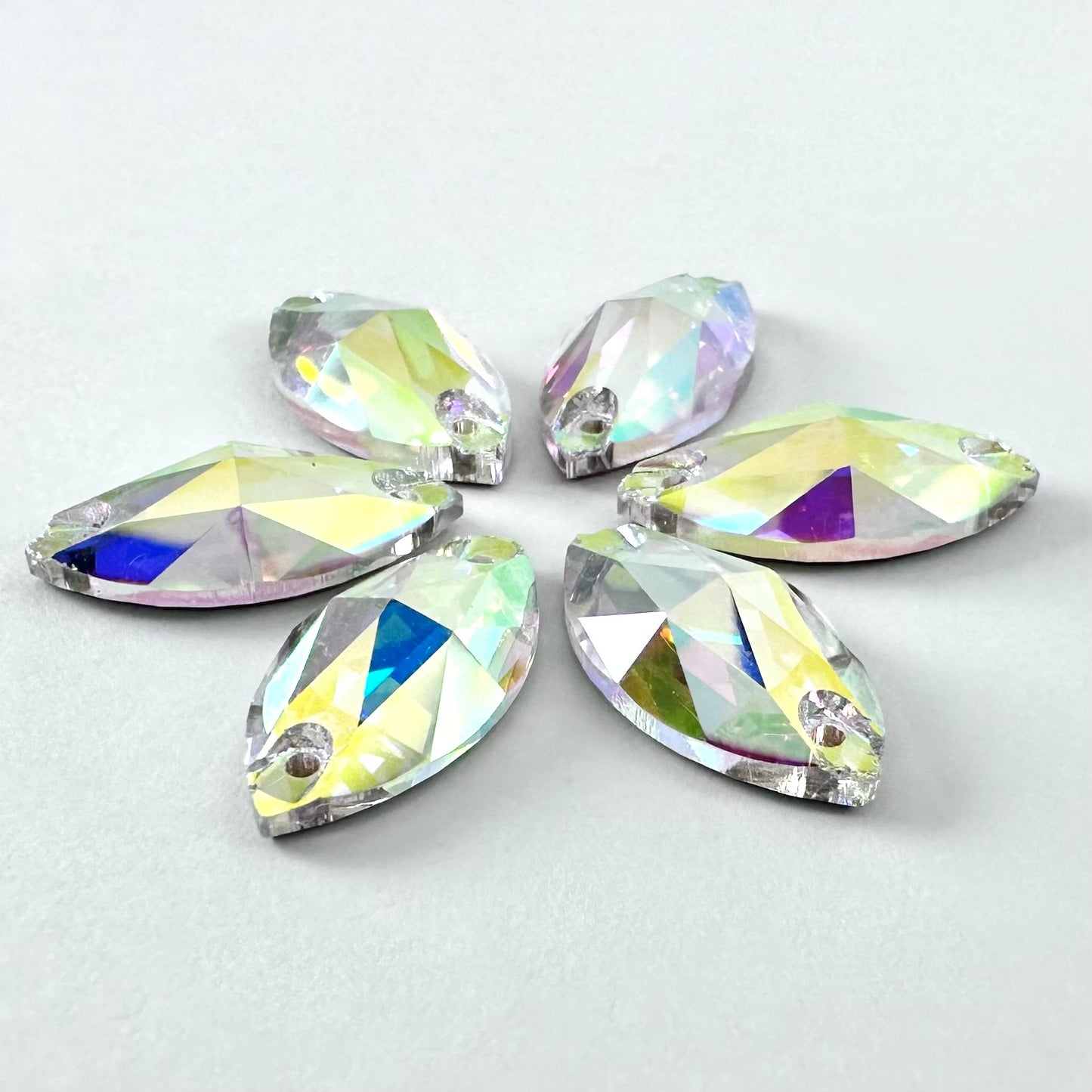Crystal AB Glass Navette