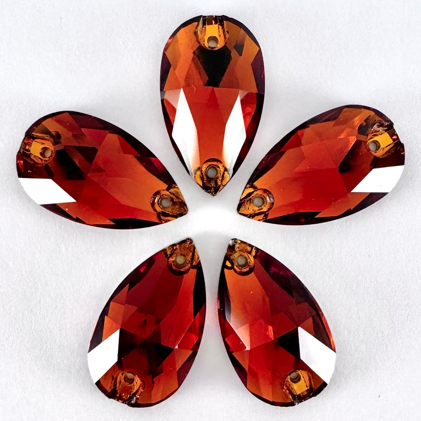 Dark Amber Glass Teardrop