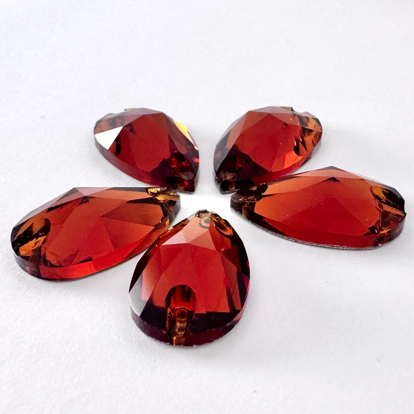 Tangerine Glass Teardrop