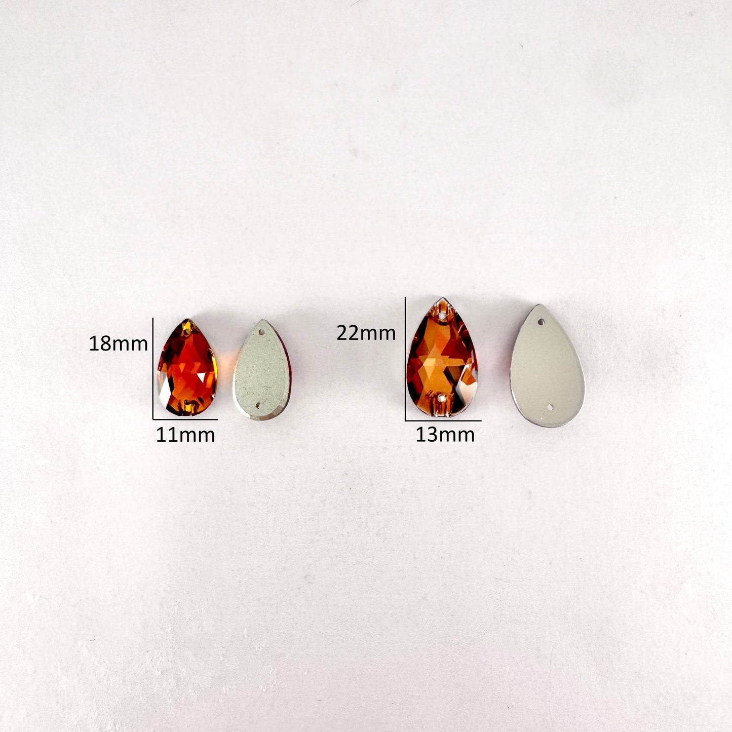 Tangerine Glass Teardrop