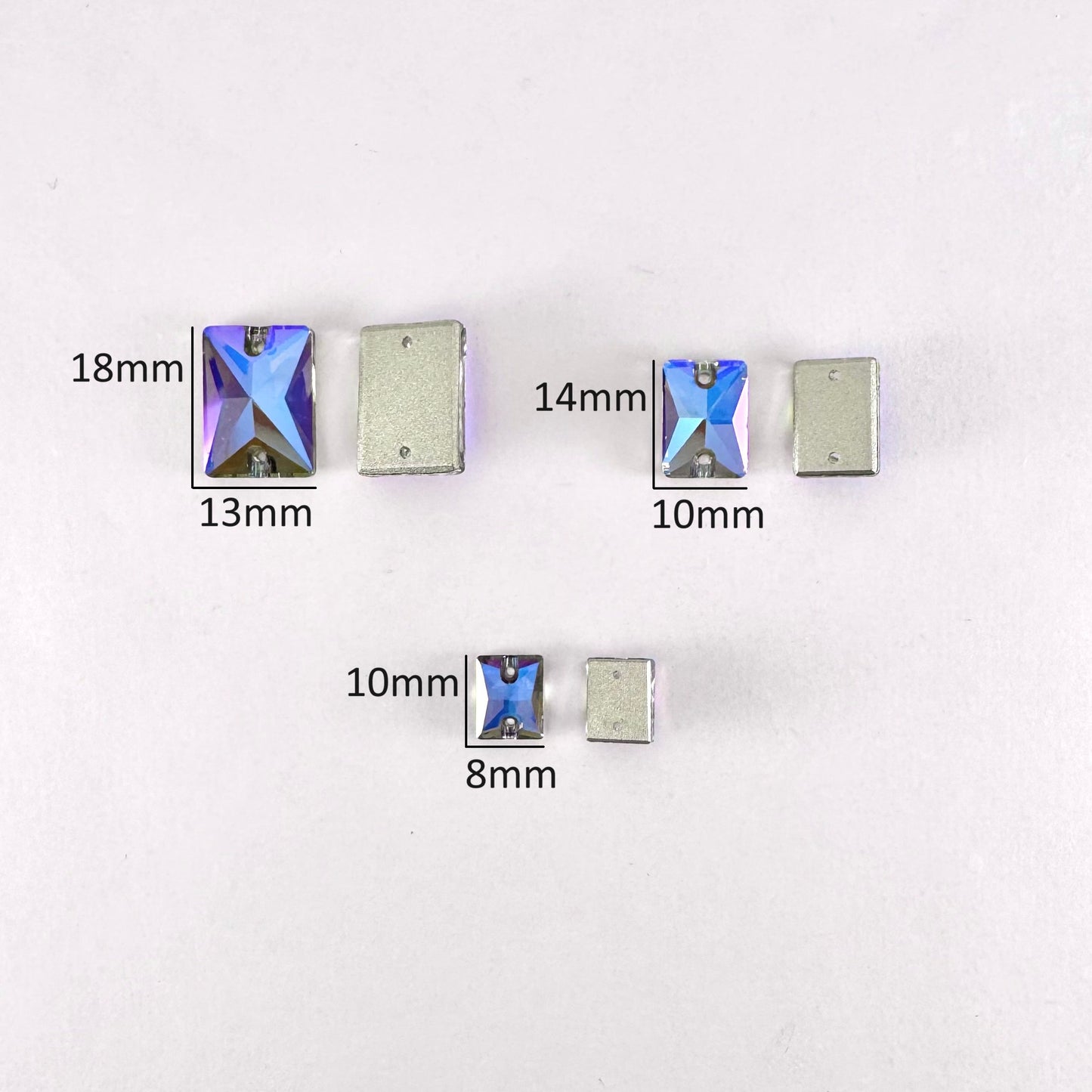 Black Diamond AB Glass Rectangle