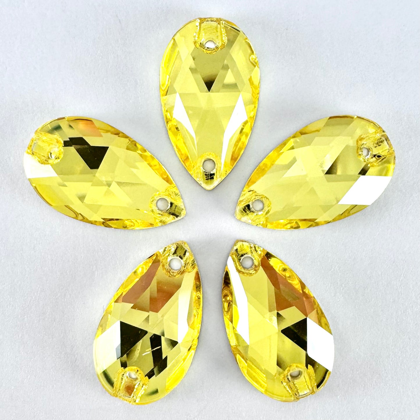 Citrine Glass Teardrop