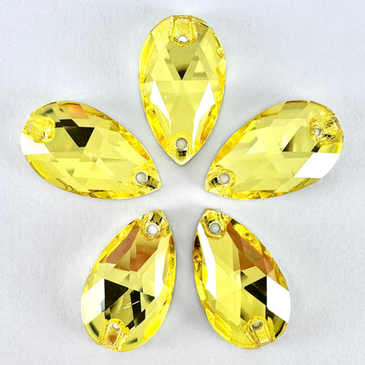 Citrine Glass Teardrop