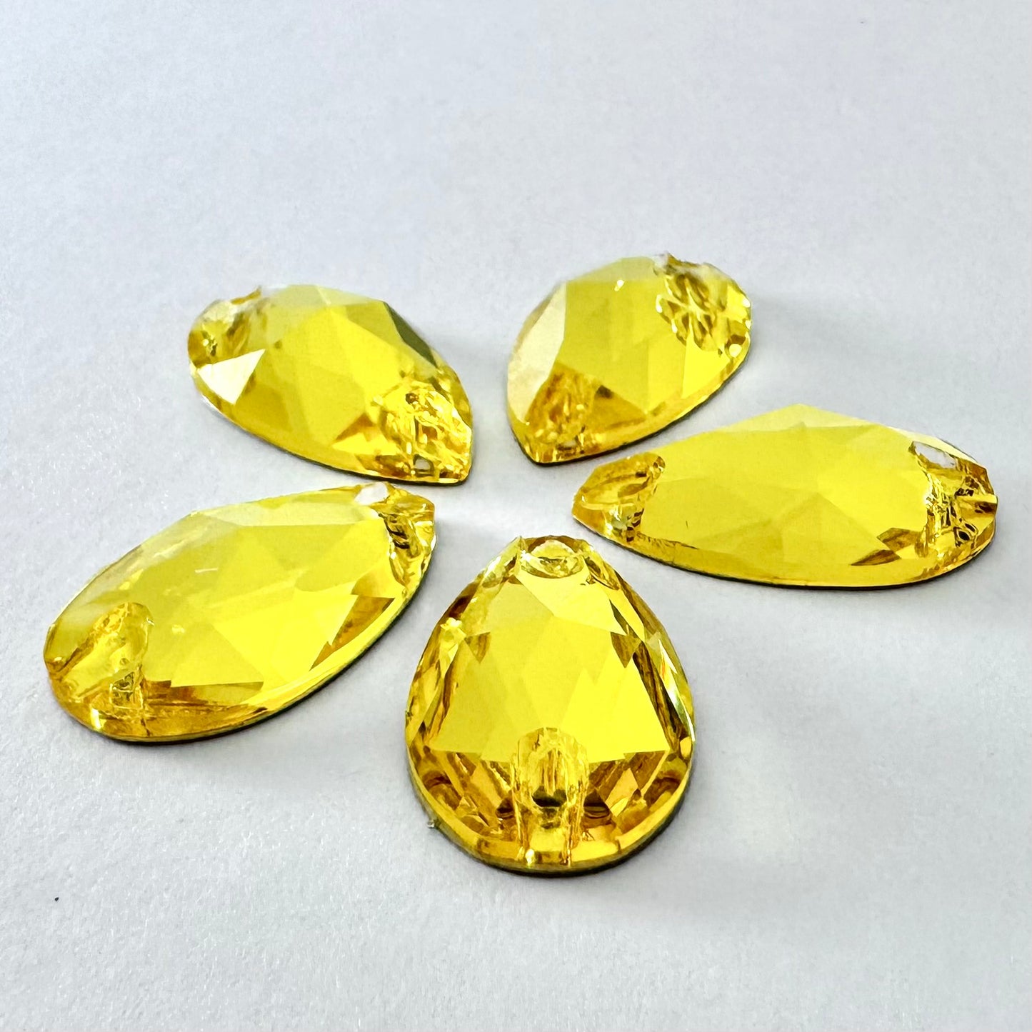 Citrine Glass Teardrop