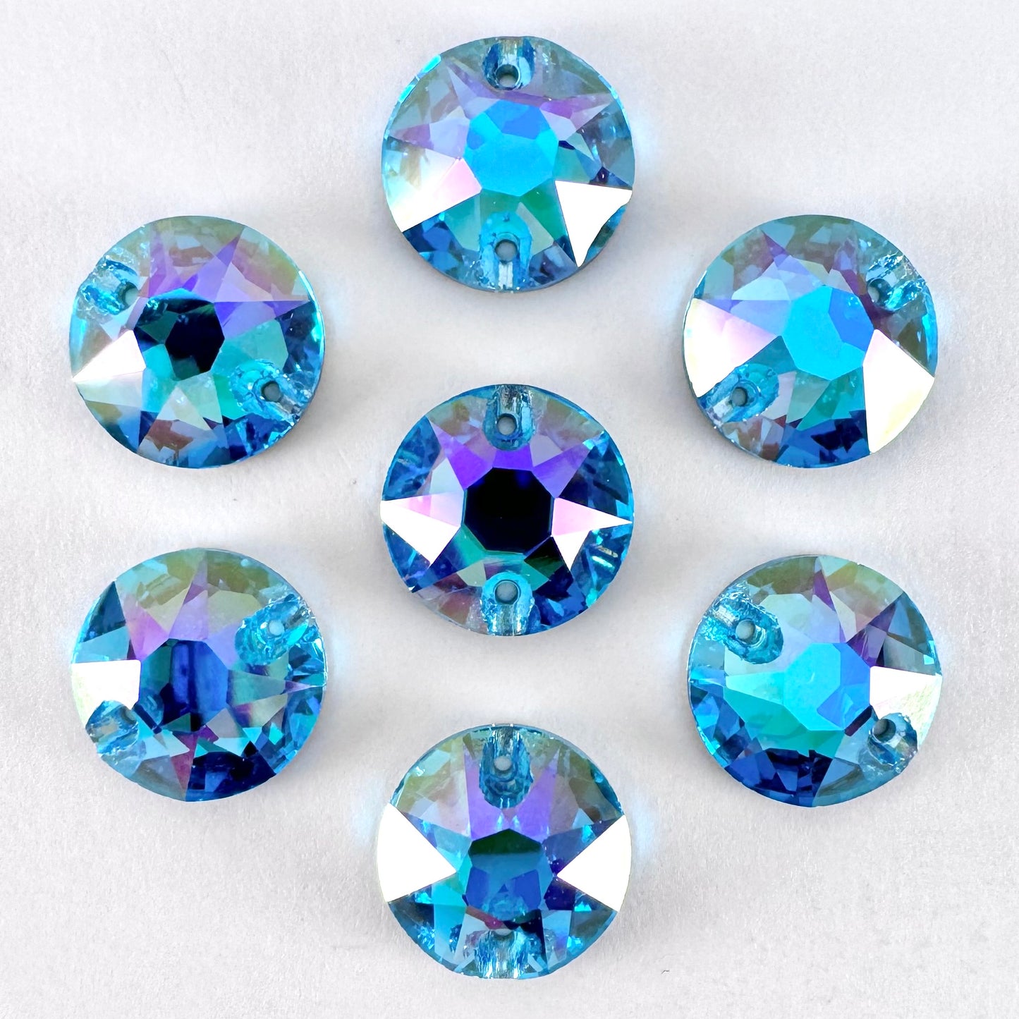 Aquamarine AB Glass Rivoli (3288 facet)