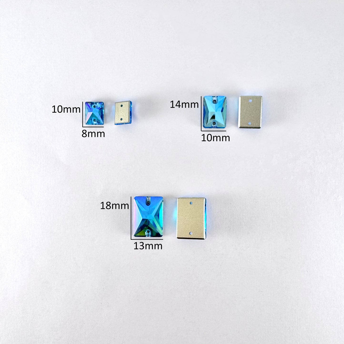 Aquamarine SI Glass Rectangle