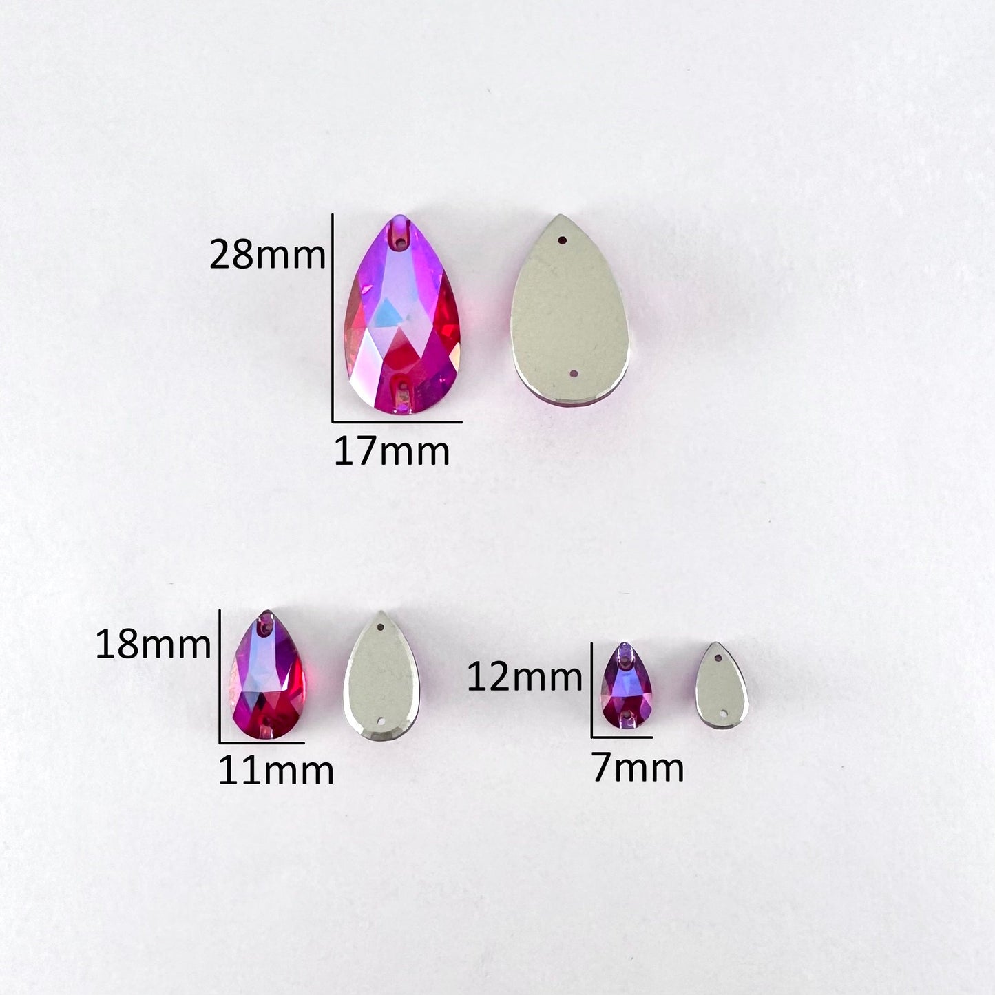 Light Siam AB Glass Teardrop