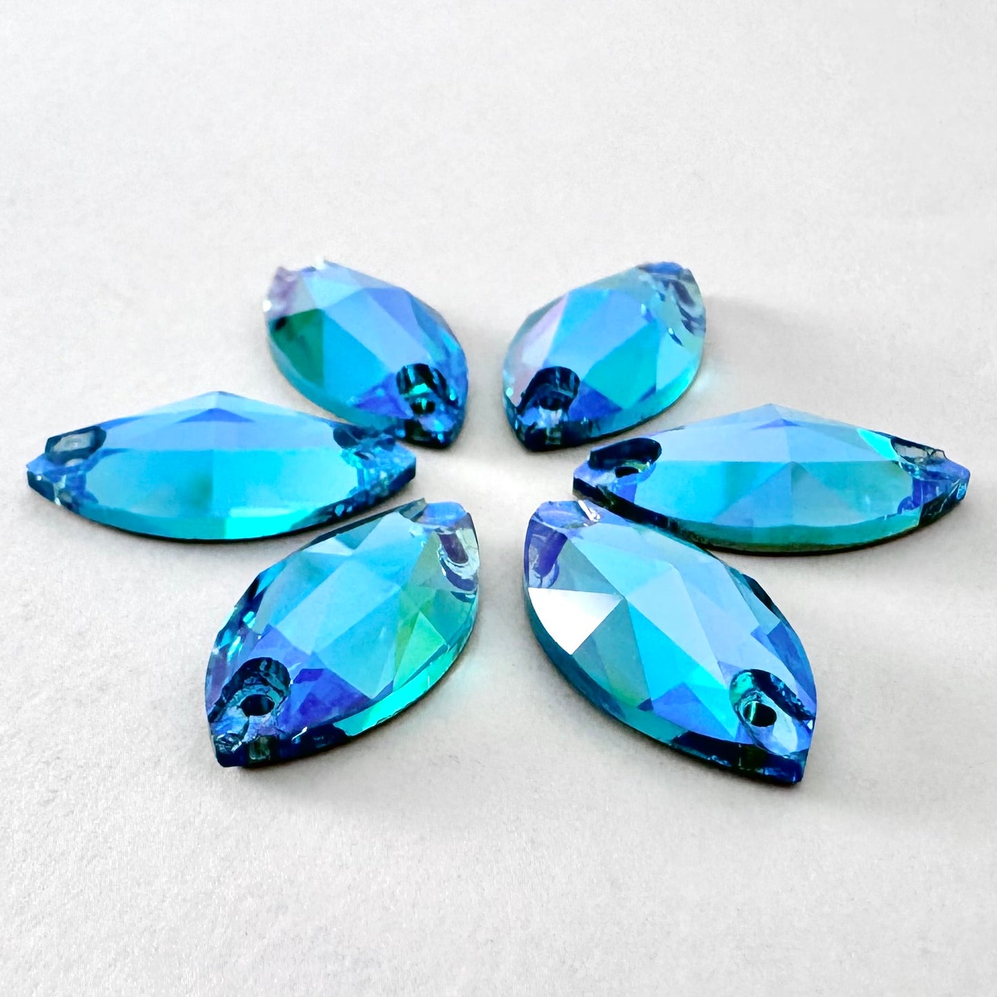 Aquamarine SI Glass Navette