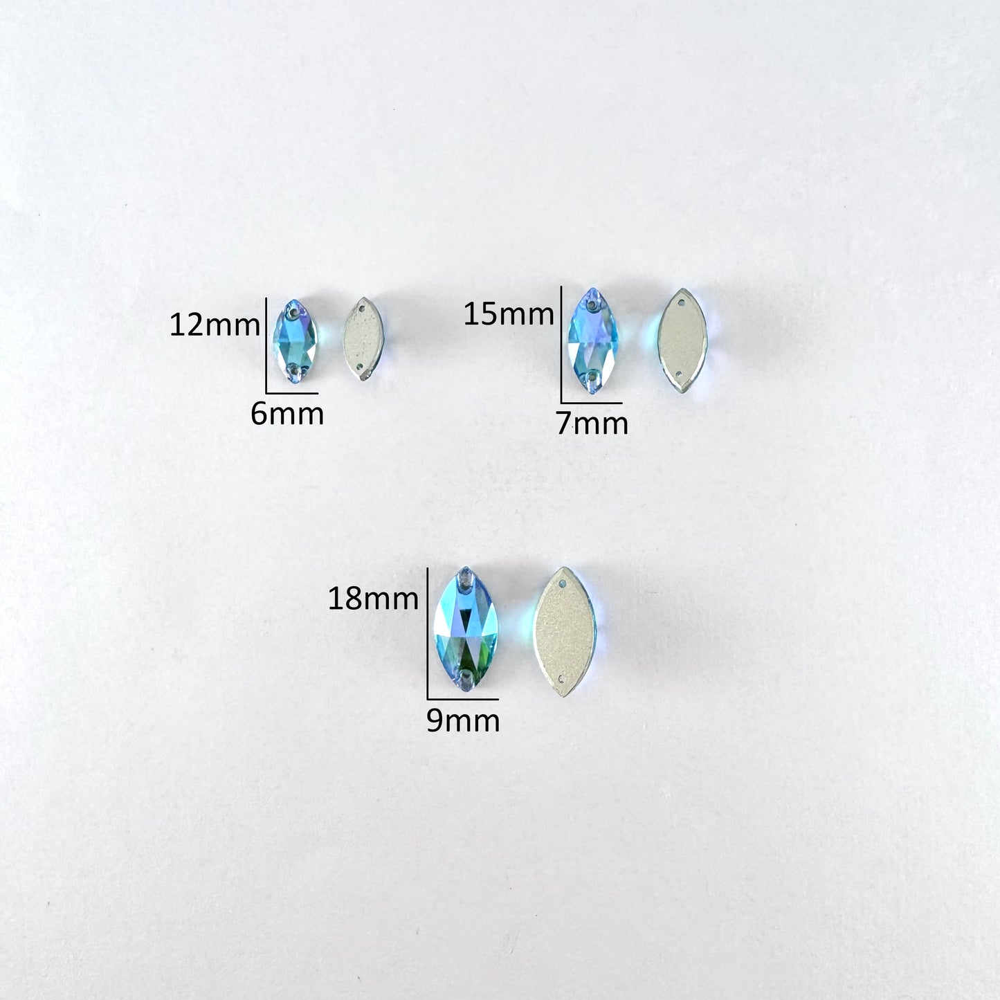 Aquamarine SI Glass Navette