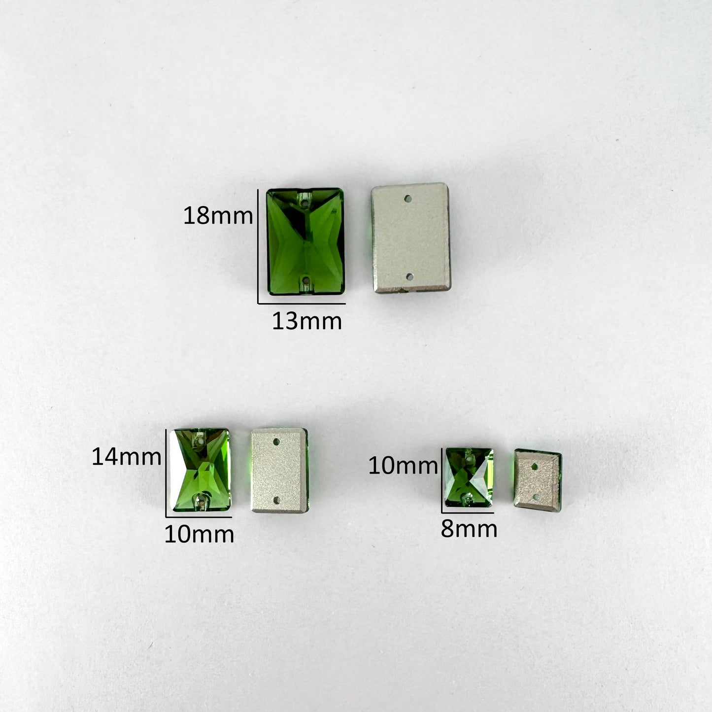 Shamrock Green Glass Rectangle