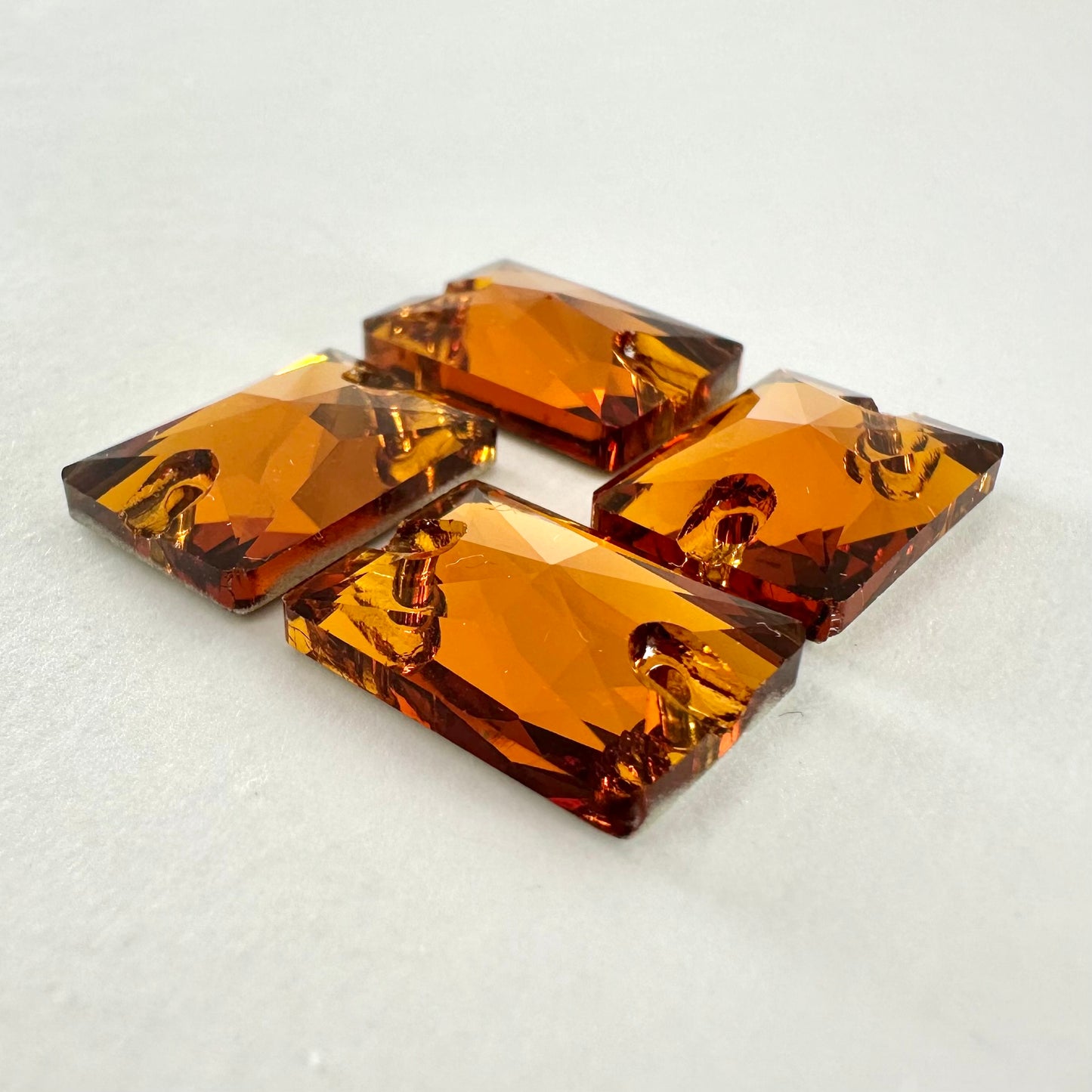 Tangerine Glass Rectangle