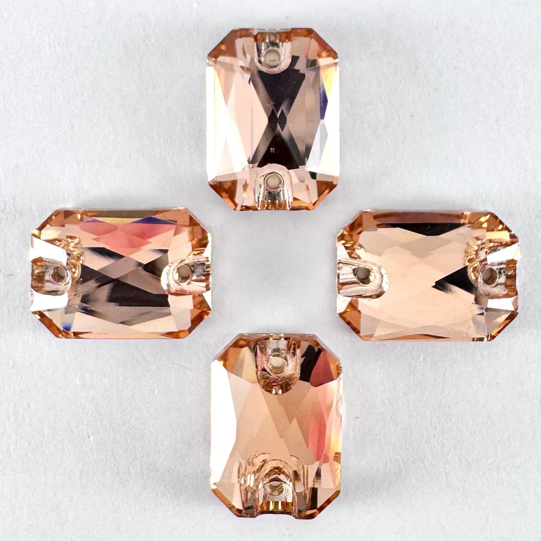 Light Peach Glass Emerald
