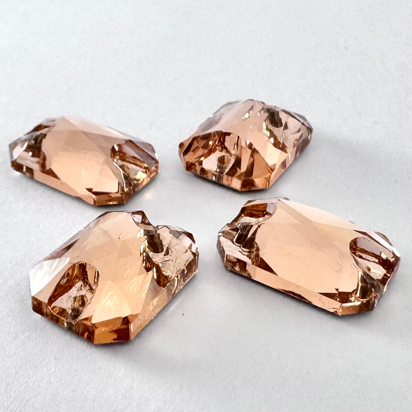 Light Peach Glass Emerald