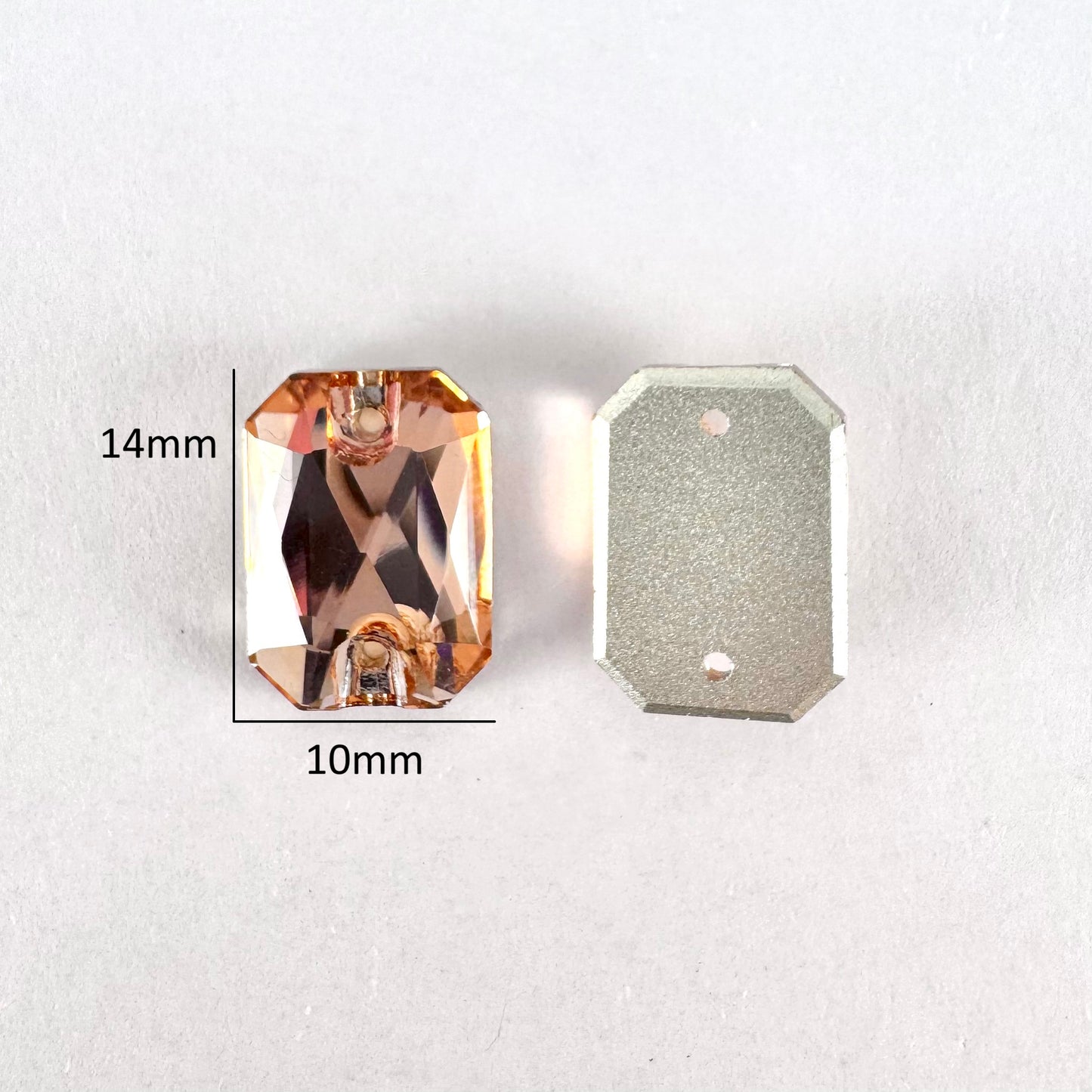 Light Peach Glass Emerald