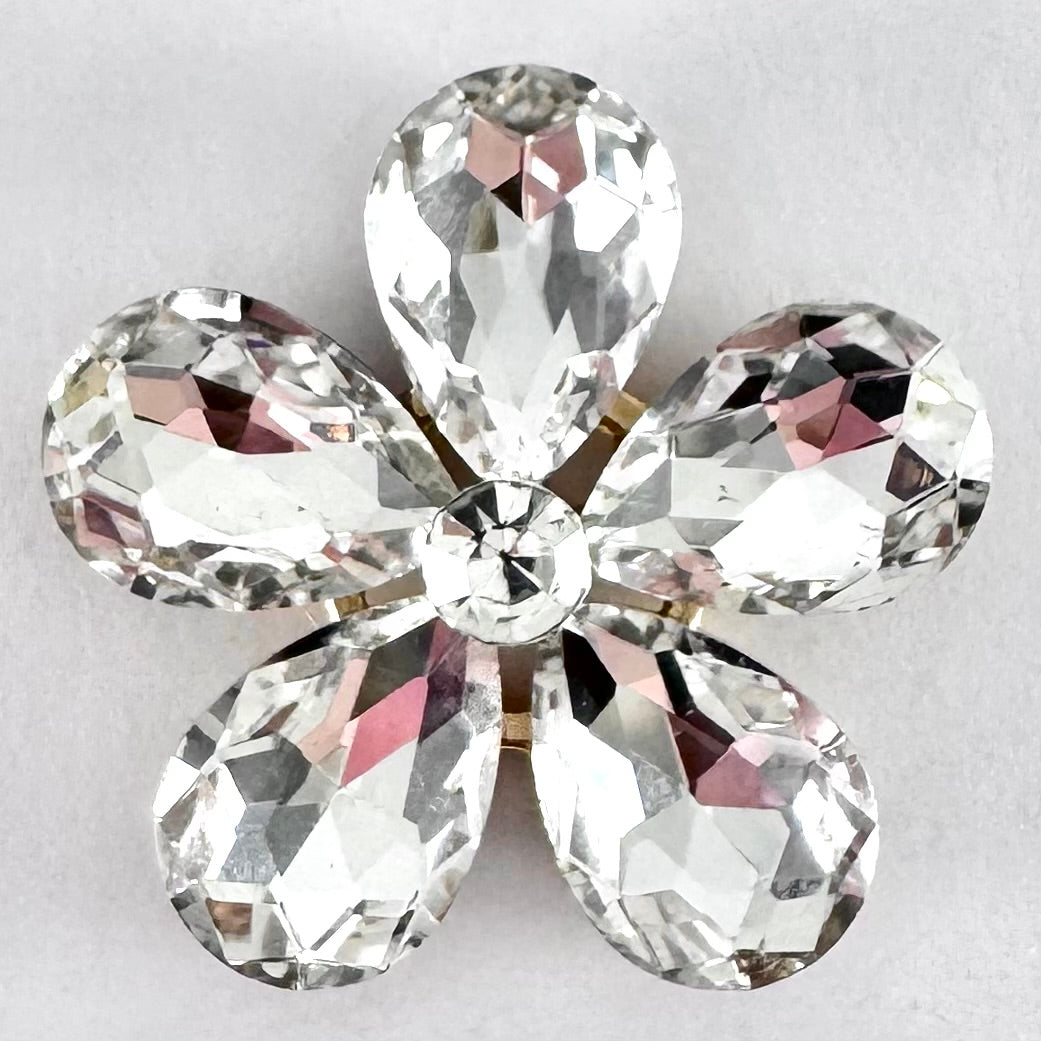 Crystal Glass Teardrop Flower