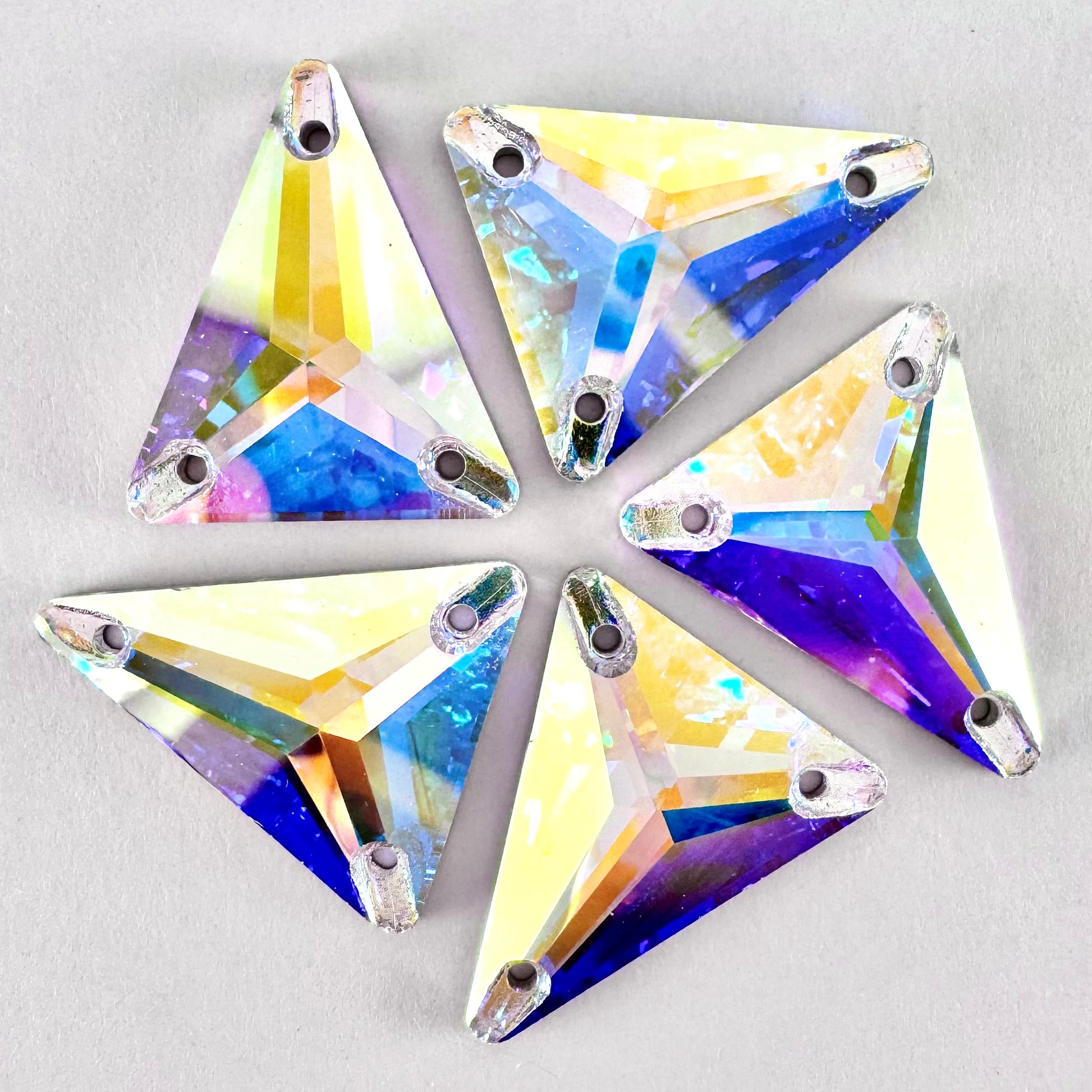 Crystal AB Slim Glass Triangle