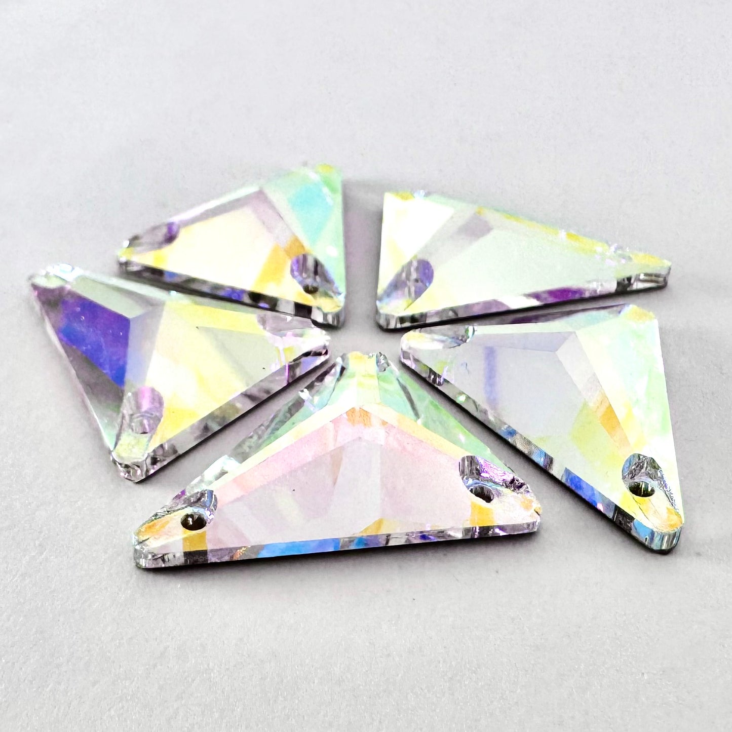 Crystal AB Slim Glass Triangle