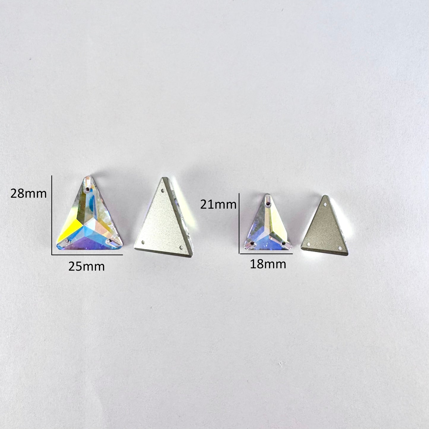 Crystal AB Slim Glass Triangle