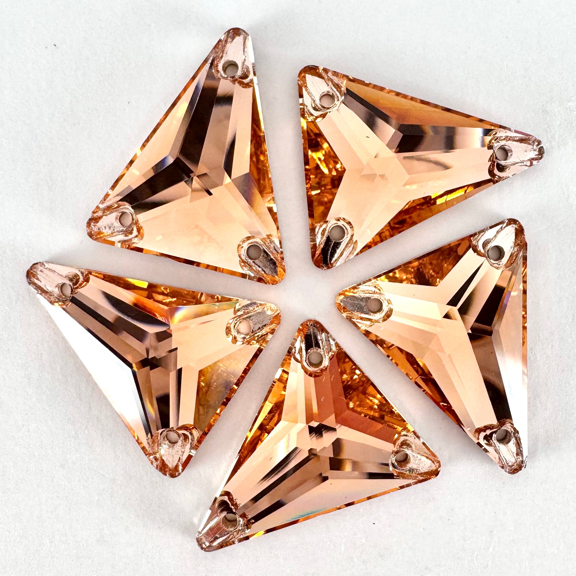 Light Peach Slim Glass Triangle