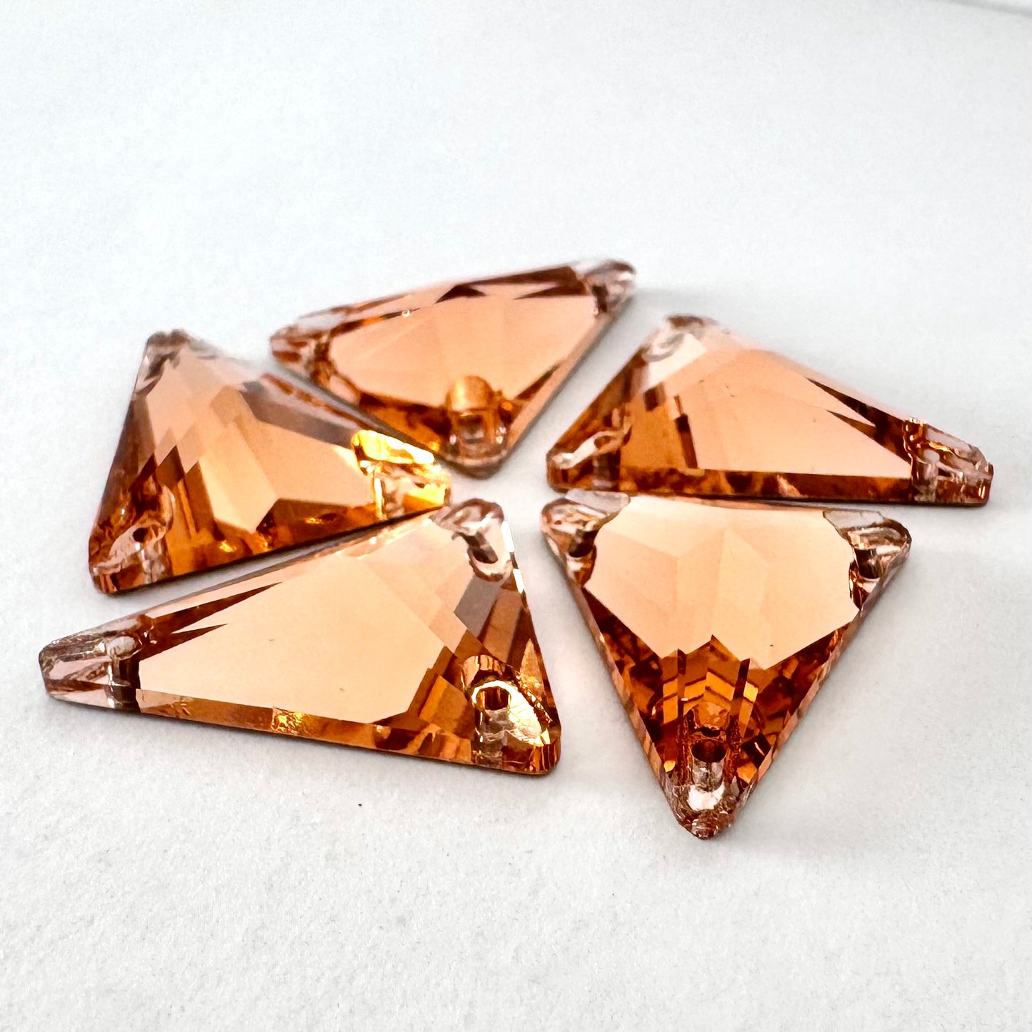 Light Peach Slim Glass Triangle