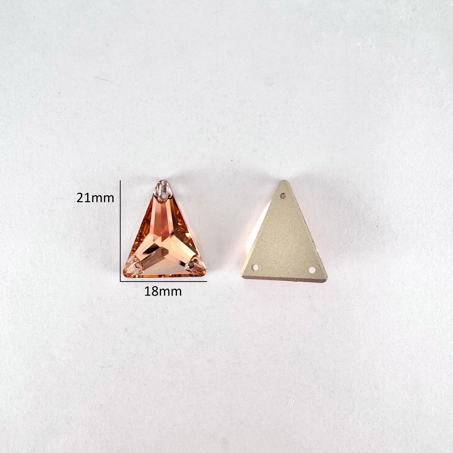 Light Peach Slim Glass Triangle