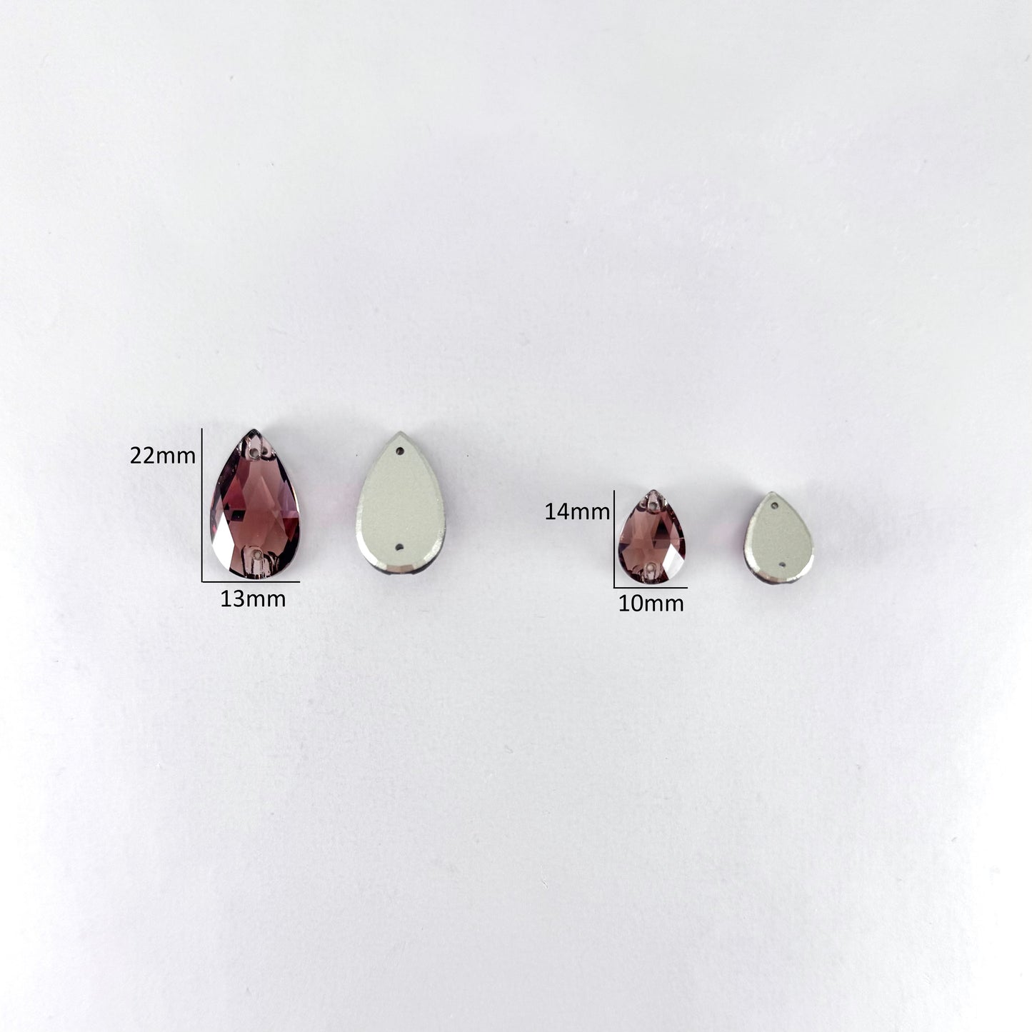 Light Amethyst Glass Teardrop
