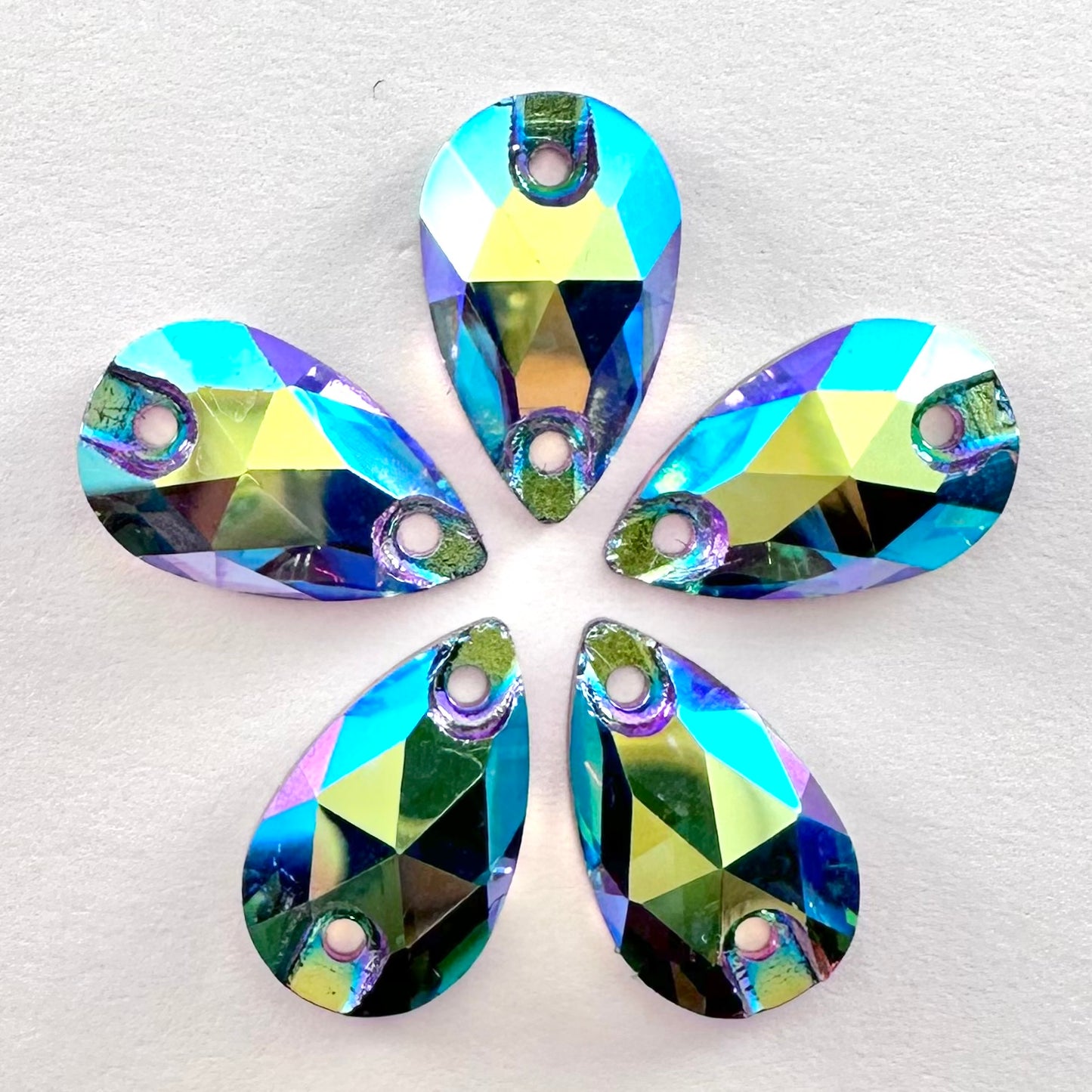 Light Amethyst AB Glass Teardrop