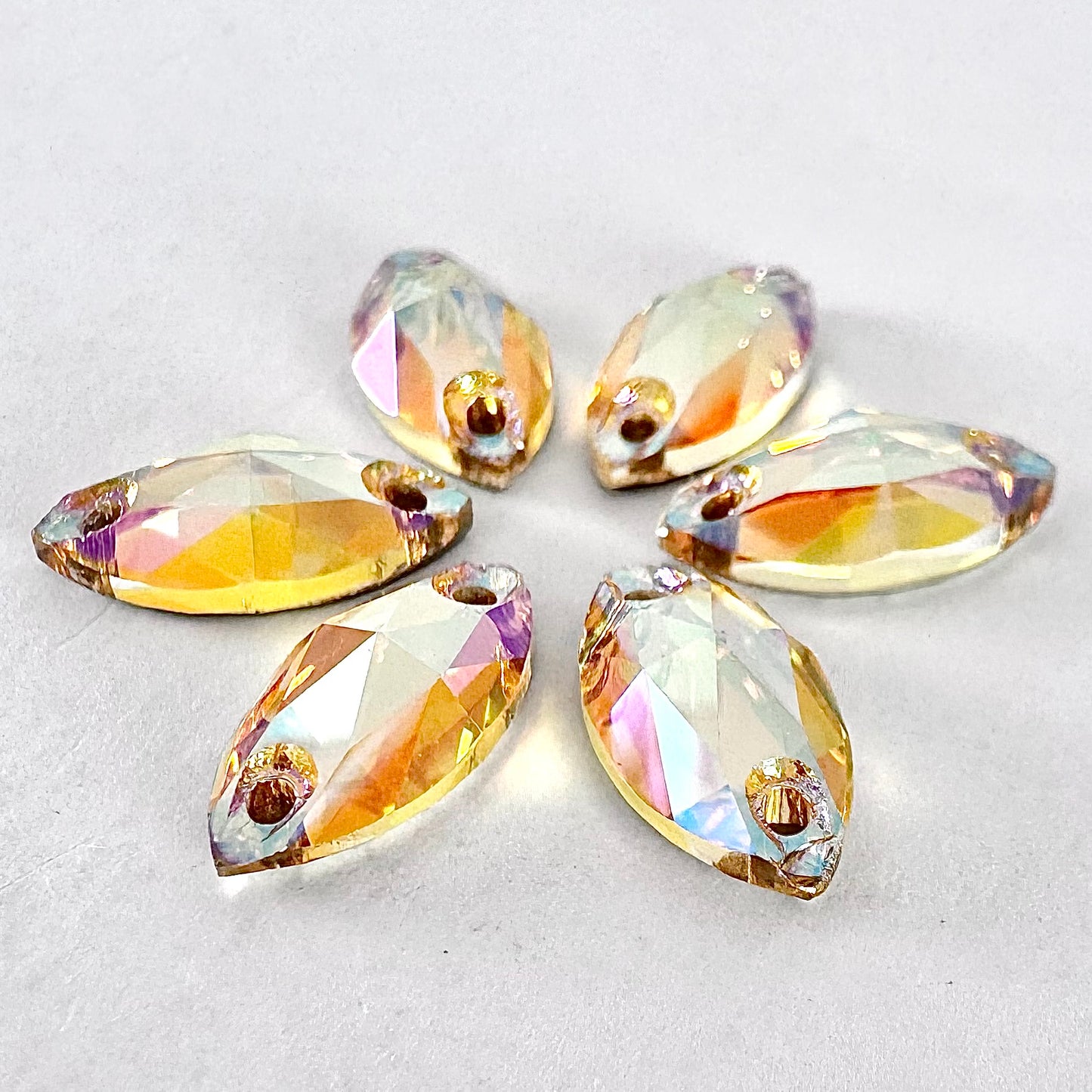 Crystal Sun Glass Navette