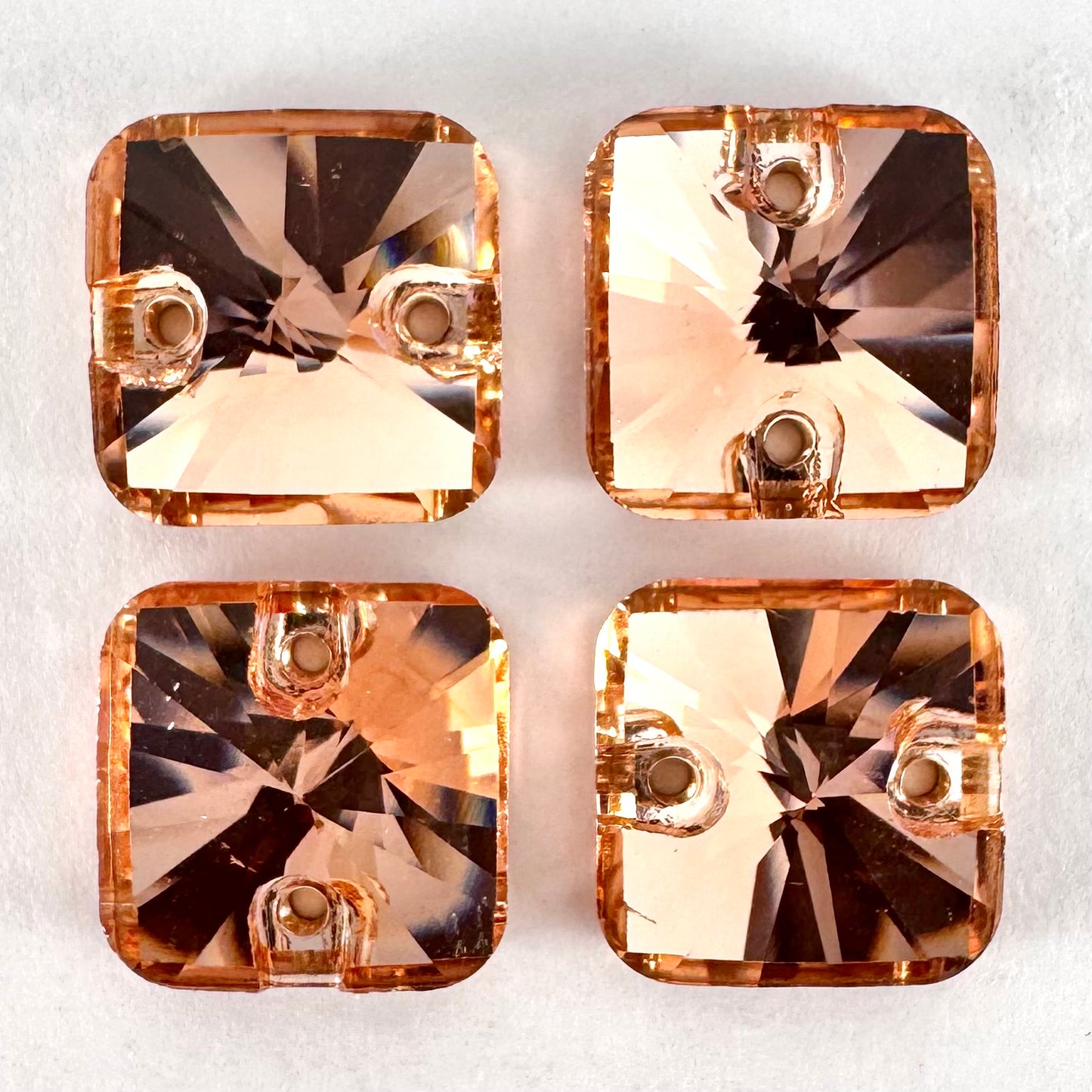 Light Peach Rounded Glass Square