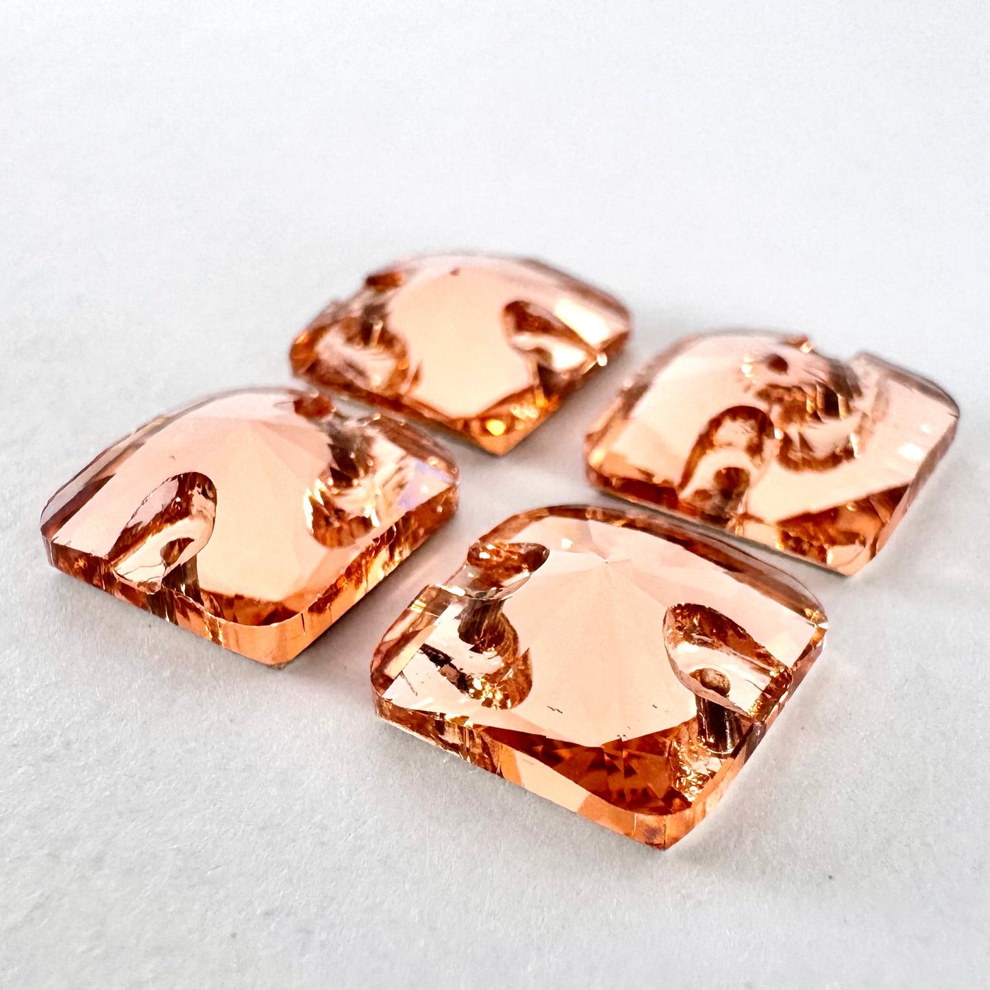 Light Peach Rounded Glass Square