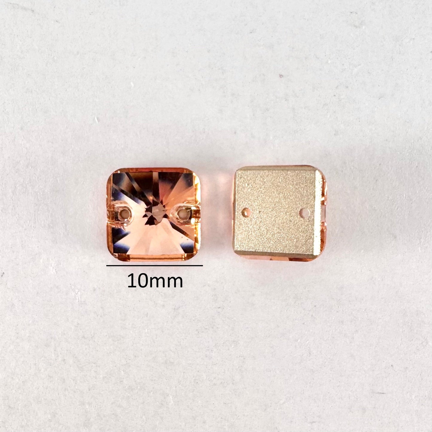 Light Peach Rounded Glass Square