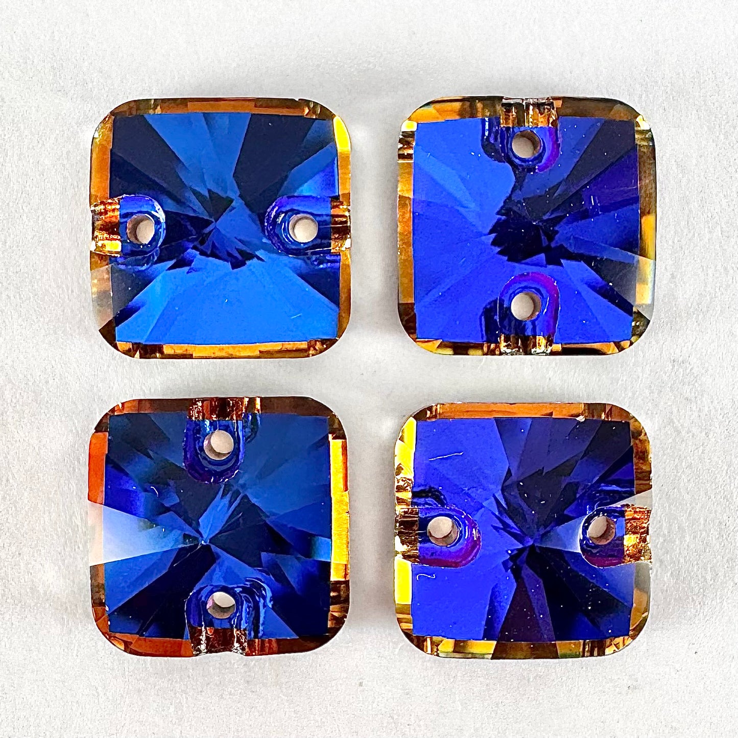 Bermuda Blue Rounded Glass Square