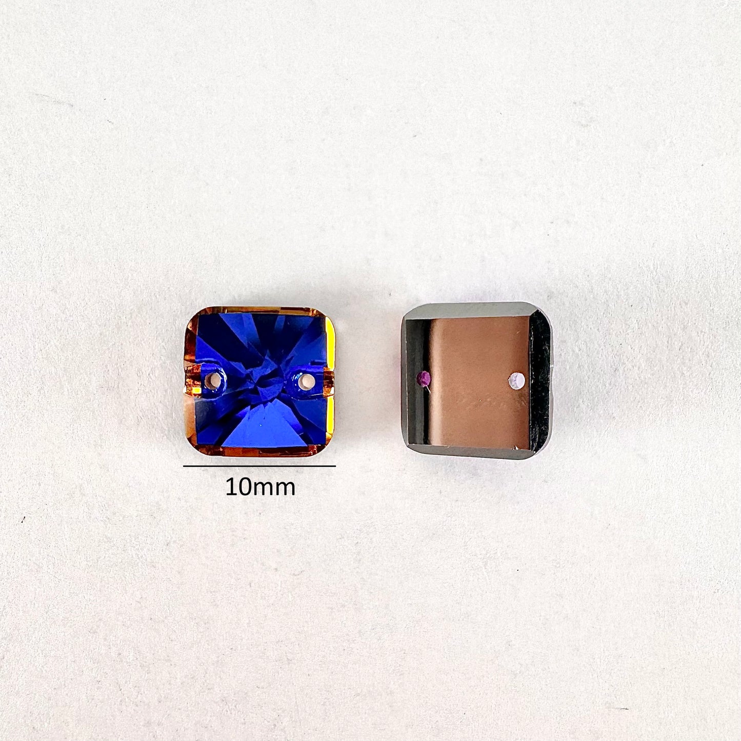 Bermuda Blue Rounded Glass Square
