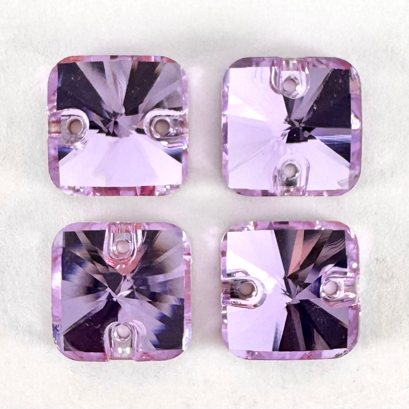 Violet Rounded Glass Square