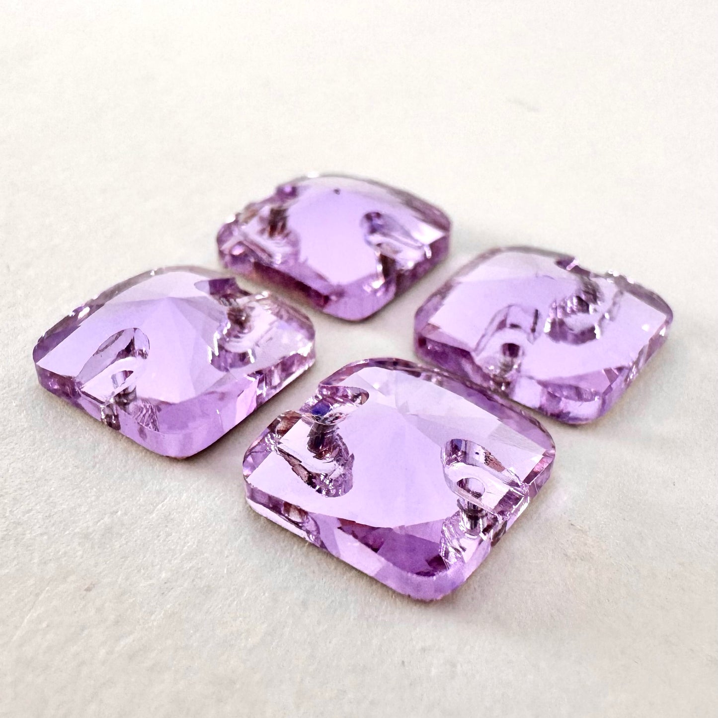Violet Rounded Glass Square