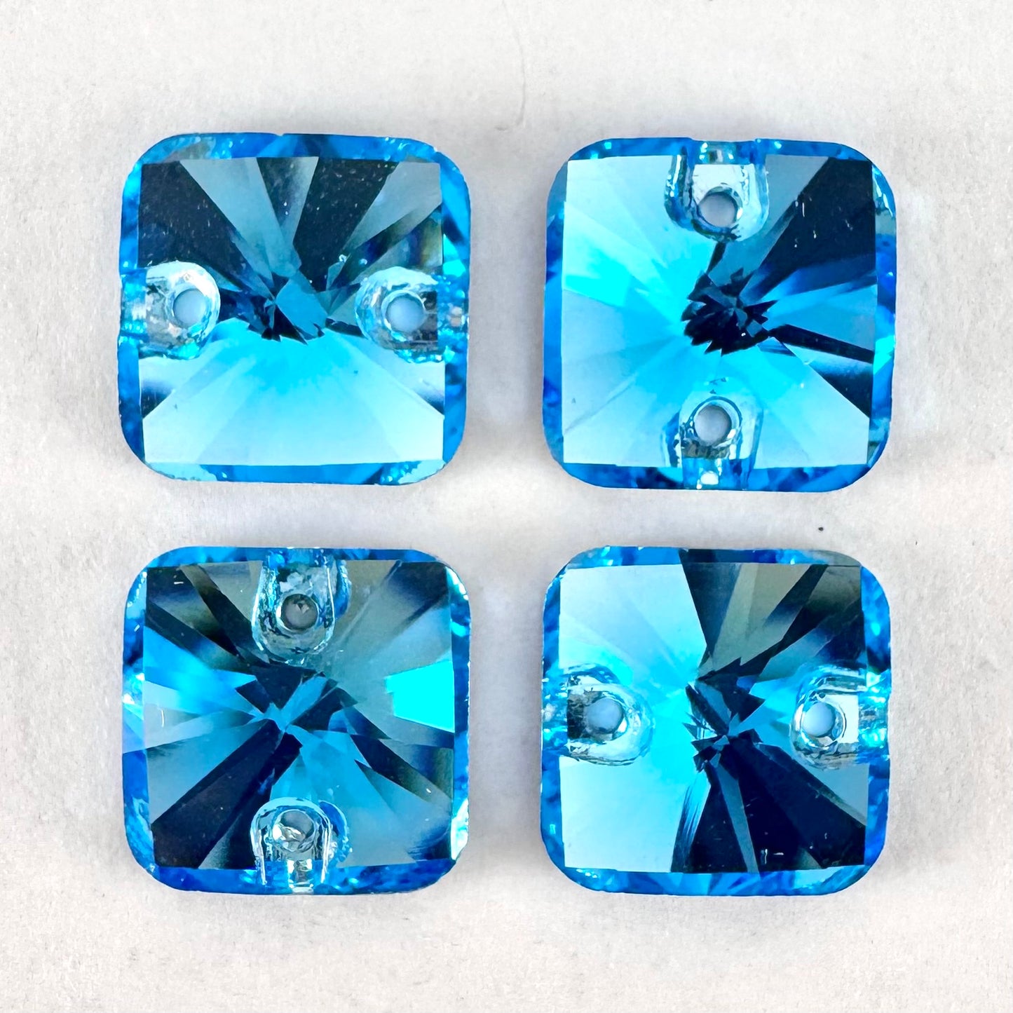 Aquamarine Rounded Glass Square
