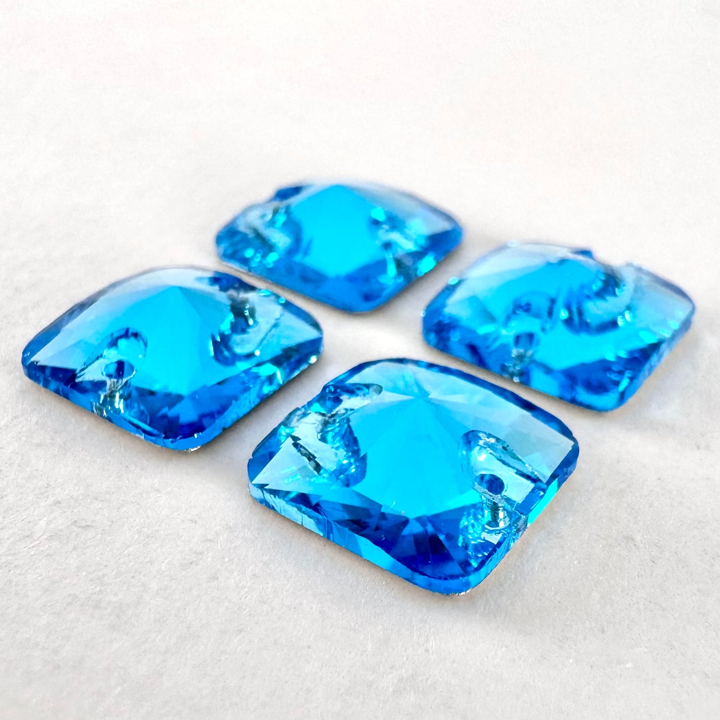 Aquamarine Rounded Glass Square