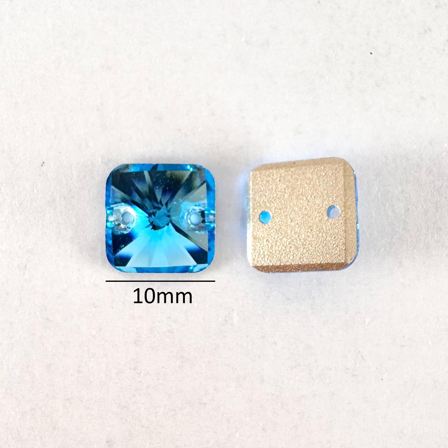 Aquamarine Rounded Glass Square