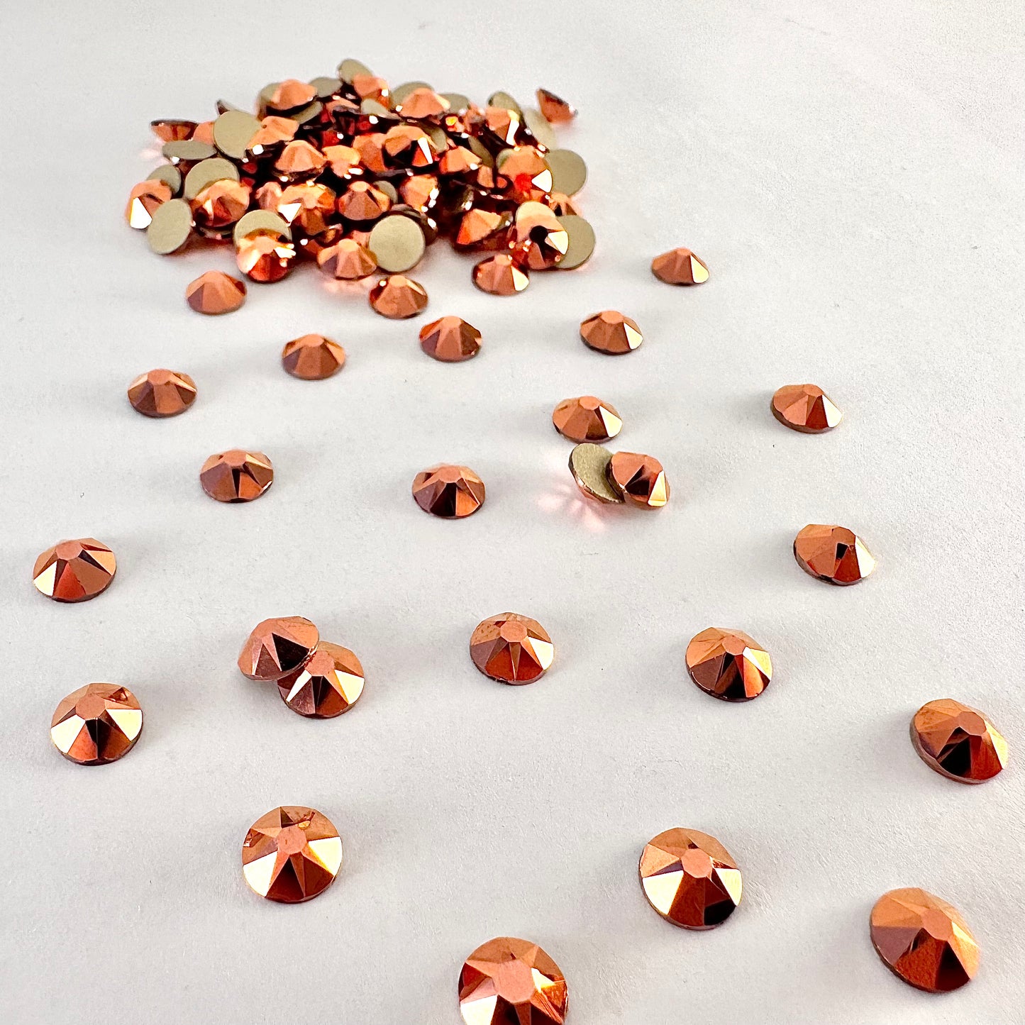 Apricus Rose Gold Metal Rhinestone