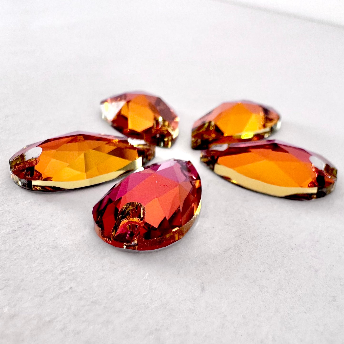 Fuchsia Glass Teardrop