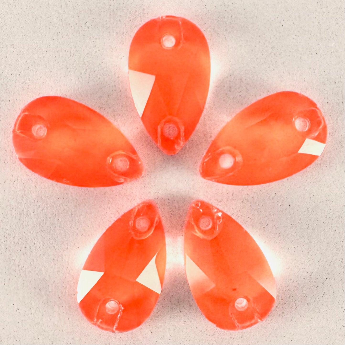 Neon Hyacinth Glass Teardrop