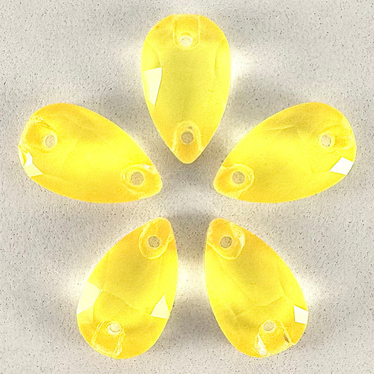 Neon Lemon Glass Teardrop