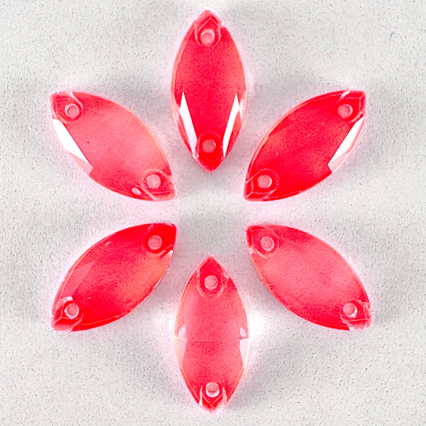 Neon Hyacinth Glass Navette