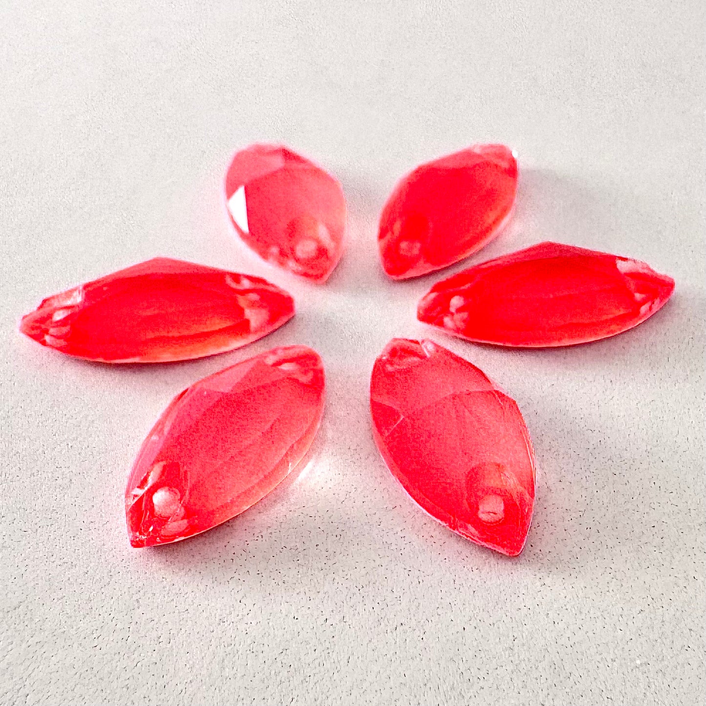 Neon Hyacinth Glass Navette