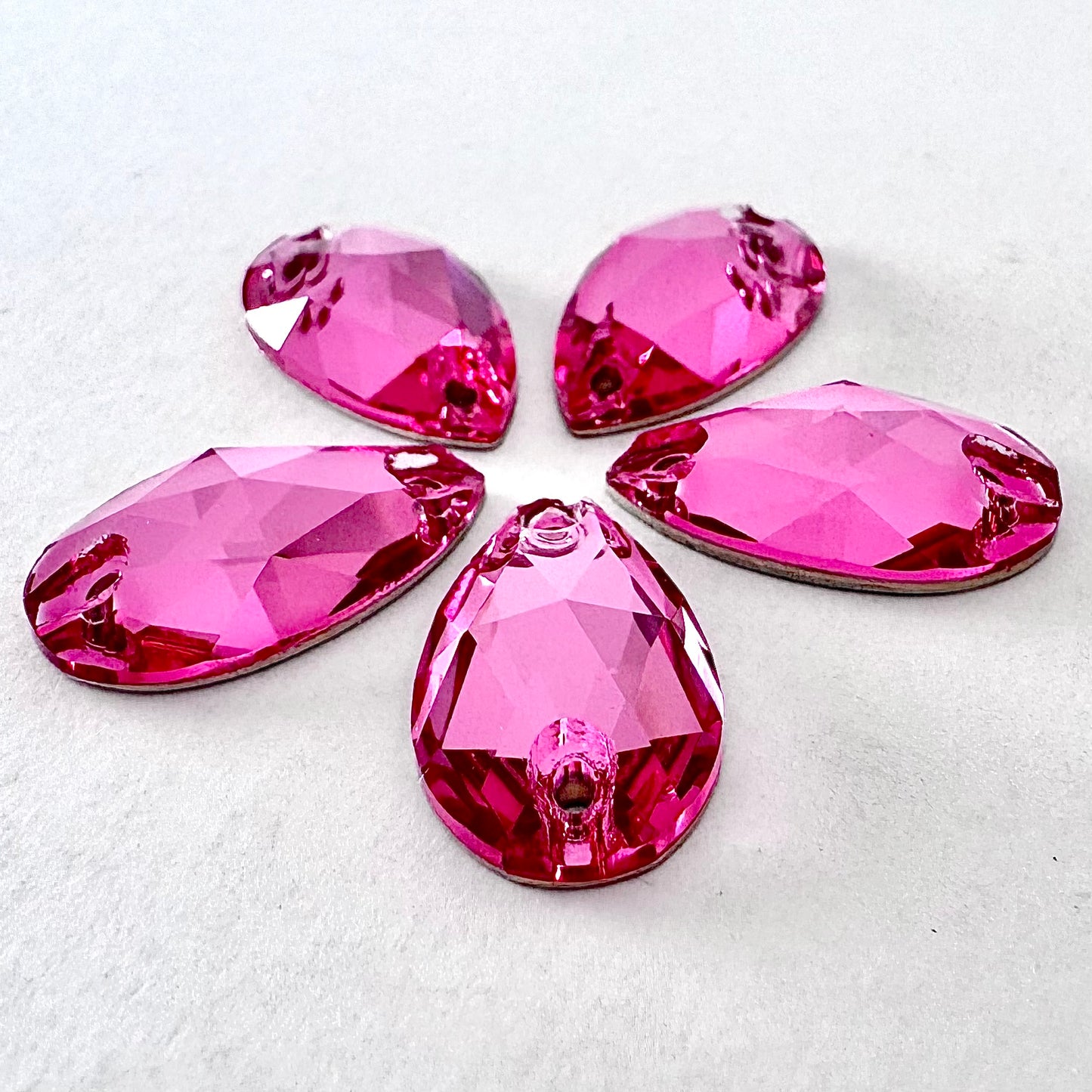 Rose Glass Teardrop