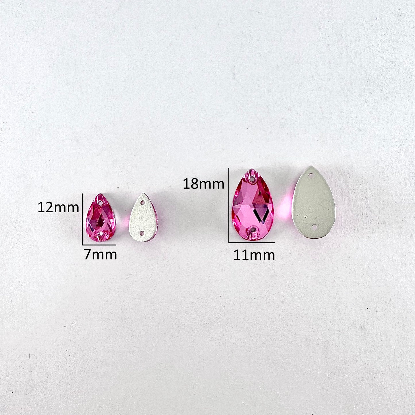 Rose Glass Teardrop