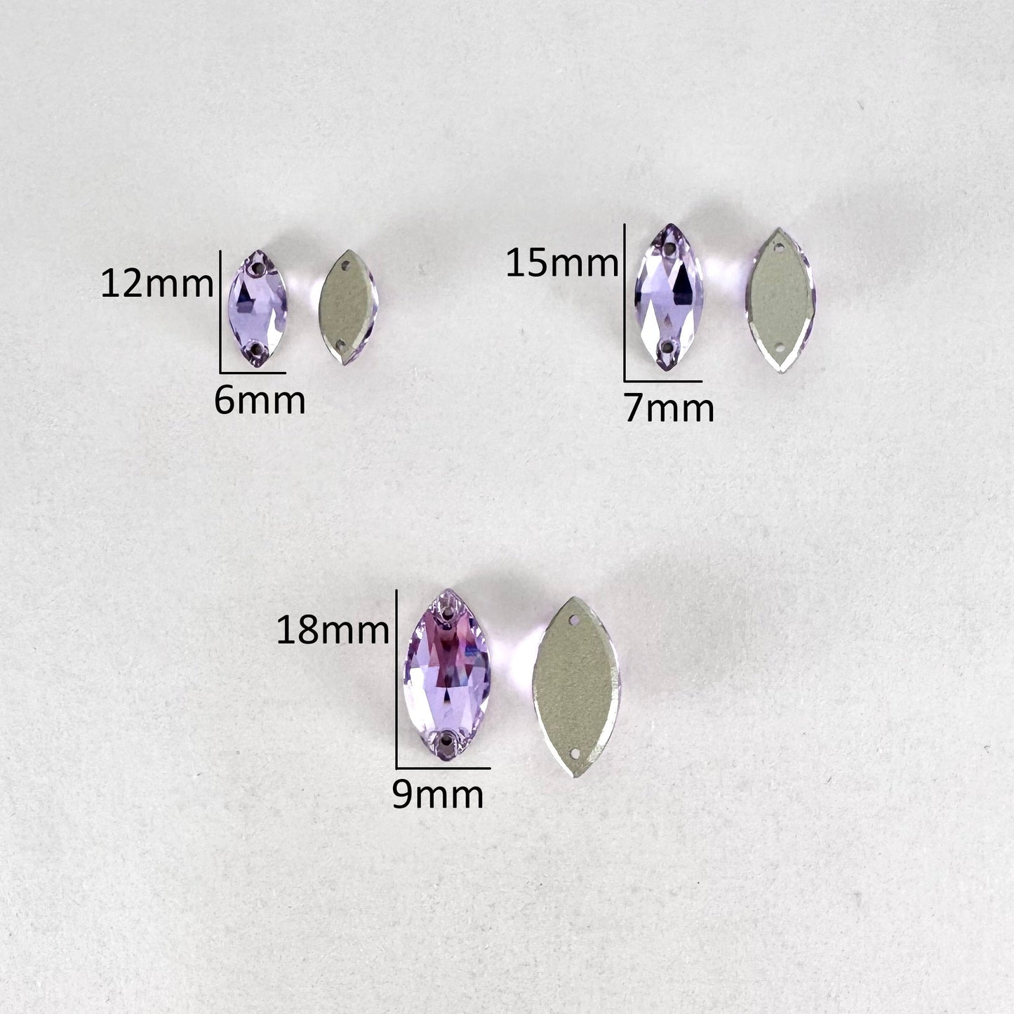 Violet Glass Navette